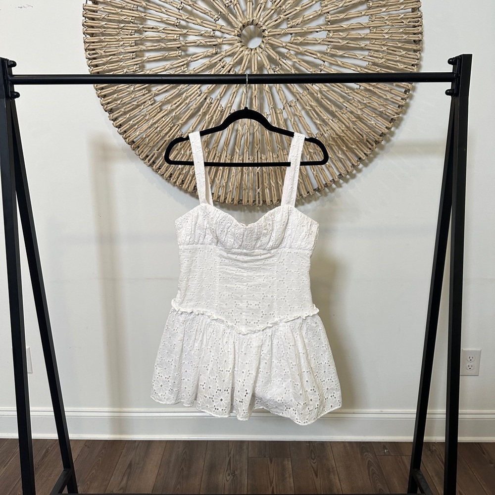 FUN FLIRTY WHITE ROMPER